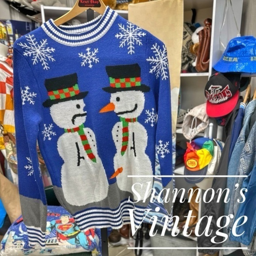 Tipsy Elves sz small snowmen ugly sweater A12